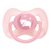 Chupeta - Silicone Ultra Soft - 6m - Comfort - Urso Rosa - Buba