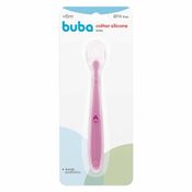 Colher Anatômica em Silicone para Bebê - Rosa - Buba