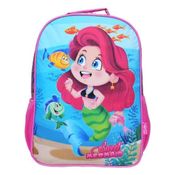 Mochila Infantil Rosa De Sereia  Mermaid Muito Fofa De 44cm