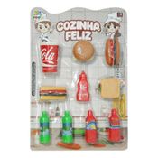 Kit Cozinha Infantil Com Lanche Hambúrguer Coca Sanduiche