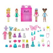 Kit 4 Bonecas Da Polly Pocket Super Armário De Animais Luxo