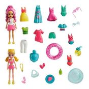 Kit 2 Bonecas Polly Pocket Moda - Diversão Na Praia Tropical