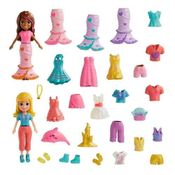 Kit 2 Bonecas Polly Pocket Da Moda Sereias Mágicas Fofas