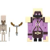 Kit 2 Boneco Minecraft Legends - Pigmadillo Vs De Esqueleto