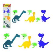 Dinossauro De Gel Decorativo Auto Adesivo Para Banho 06 Pçs