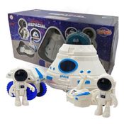 Disco Voador Óvni Com Boneco E Carro E Moto Lunar Astronaut