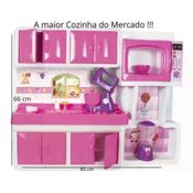 Cozinha Infantil Com Pia Eletrodomésticos Completa 82cm Rosa