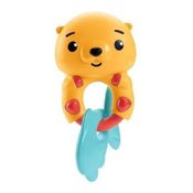 Chocalho Sensorial Fisher Price Safári Lontra Amarelo Fofo