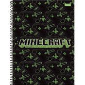 Caderno Universitário De 10 Matérias Minecraft Classico