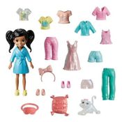 Boneca Polly Pocket Conjunto Festa De Pijama Com 18 Peças