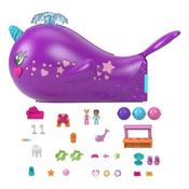 Boneca Polly Pocket Barco Cruzeiro Narval Baía Mágica Grande