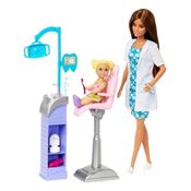 Boneca Barbie Profissões Dentista Com Mini Boneca Paciente