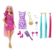 Boneca Barbie Totally Hair Cabelo Neon Arco-íris C 2 Roupas