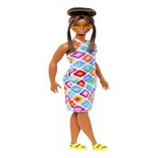 Boneca Barbie Fashionista Vestido Branco Com Rhombus