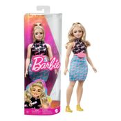 Boneca Barbie Fashionista Loira Vestido Impressão Girl Power