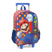Mochila Com Rodas Vermelho Super Mário - Maxlog IC39432