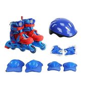 28/31 Azul Conjunto Patins 3 Rodas Com Mochila - BBR TOYS R2