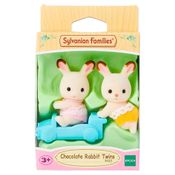 Figuras - Sylvanian Families - Gêmeos Coelho Chocolate - Epoch Magia