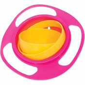 Pratinho Tigela - Giro Bowl com Tampa - 130ml - Rosa - Buba