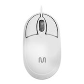 Mouse Com Fio Classic Conexão USB 1200dpi Cabo de 120cm 3 Botões Branco - MO302OUT [Reembalado] MO302OUT