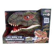 Verde T-Rex Cabeça Dinossauro Com Luz Som - Toyng 045143