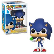 Boneco Funko POP! Sonic the Hedgehog - Sonic com Esmeralda