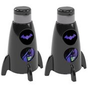 2 Garrafas Foguete do Batman para Água e Suco Infantil Plasútil