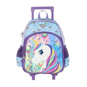 Mochila de Rodinhas Sem Alça Luxcel Up4You Unicórnio Violeta