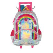 Mochila de Rodinhas Com Alça Luxcel UP4You ArcoIris Prata