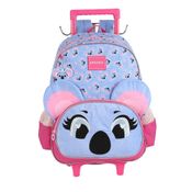 Mochila de Rodinhas Com Alça Luxcel UP4You Coala Violeta