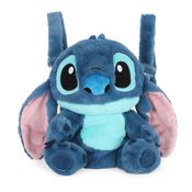 Mochila Bolsa Luxcel Stitch de Pelúcia Azul