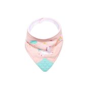 Babador Bandana Buba Com Mordedor Magic Unicórnio Rosa