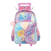 Mochila de Rodinhas Com Alça Luxcel Barbie Rosa