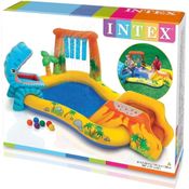 Piscina Playground Infantil Dinossauro 310 Litros - Intex 57444