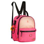 Bolsa Mini Mochila de Costas em Nylon LULUCA LU2958 Rosa