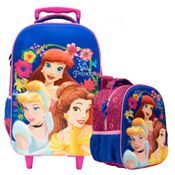 Kit Mochila Rodinhas e Lancheira G Princesas SE Disney 3D