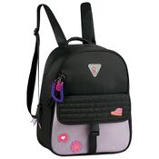 Bolsa Mochila de Costas em Nylon Oficial Luluca LU2959 Preto