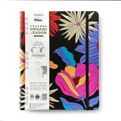 Caderno Organizador Cícero Duo PÓLEN 17x24 Tropicália Preto