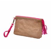 BOLSA TRANSVERSAL PAGANI EM PALHA - ROSA PINK PG6934