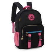 Mochila de Costas Escolar Nylon Preto Oficial BARBIE Luxcel