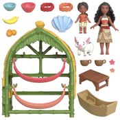 Boneca e Acessórios - Disney - Filme Moana 2 - Casa Moana e Simea com Pua - Mattel