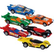 Hot Wheels - Carro de Fricção Fast Racer com Luz e Som Br2084 - Multikids