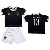 Conjunto Bebê Atlético MG Uniforme Preto - Torcida Baby