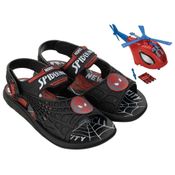 Sandália Infantil Grendene Kids Homem Aranha Preto