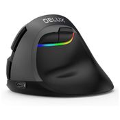 M618 Mouse Ergonômico Vertical sem Fio Reduz a Tensão do Pulso com Botões Ópticos e Silencioso, 800, 2400 DPI 6 Bot...