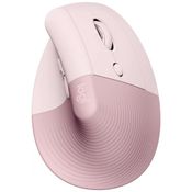 Mouse Ergonômico Vertical sem Fio Reduz a Tensão do Pulso com Bluetooth e Botões Silencioso, 4 Botões, LOGITECH 910 006472, Rosa