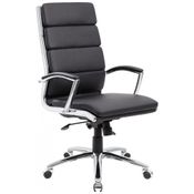 Cadeira executiva CaressoftPlus, tradicional, acabamento em metal cromado, BOSS OFFICE PRODUCTS B9471 BK