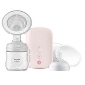 Bomba Tira Leite Elétrica com Tecnologia Sucção Natural com Bico, PHILIPS AVENT SCF391, 62, Rosa