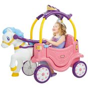 Carrinho de Passeio Infantil Carruagem da Princesa para Crianças de 2 a 5 Anos, LITTLE TIKES 642326M, Rosa