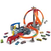 Pista Motorizada Spin Storm com 3 Zonas de Colisão e 1 Carrinho, Hot Wheels